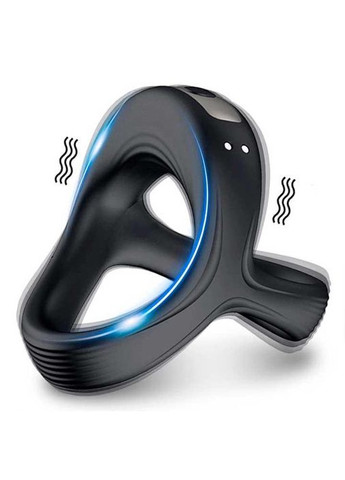 USB-виброкольцо улучшение эрекции и стимуляция пениса и мошонки Черный K000726 No Brand (366888069)
