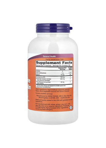 Глюкозамин и хондроитин Glucosamine & Chondroitin, 240 Capsules Now (324069045)