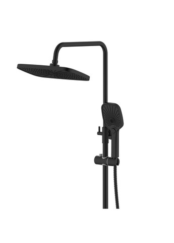 Душевая система универсальная Gemini на три потребителя (с изливом) QTGEM111BLM45686 Black Matt Qtap (351898738)