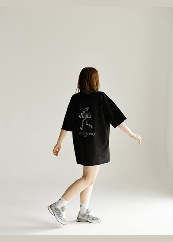 Оверсайз футболка чимчикує дах чорна nadiupishou (337990773)