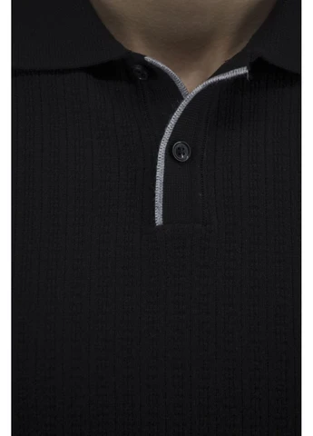 Черная мужская поло francolini (, ), 118502 No Brand
