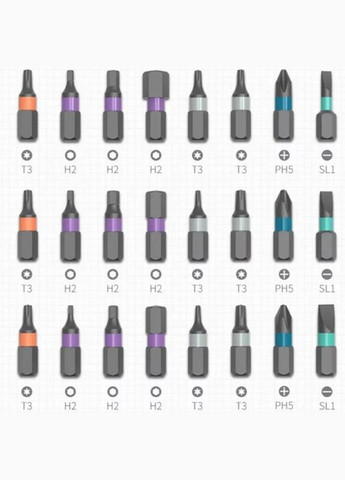 Набор универсальных бит с отверткой ATuMan 24в1 в кейсе черный (1756375421) No Brand (334117520)