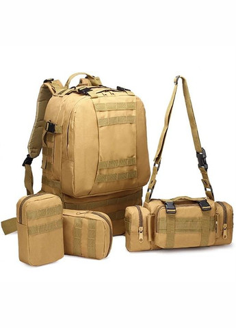 Рюкзак тактичний військовий 65л 600D койот No Brand (299460966)