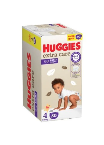 Подгузники Extra Care Размер 4 (9-14 кг) Pants Box 80 шт (5029053582405) Huggies Extra Care Розмір 4 (9-14 кг) Pants Box 80 шт (401756577)