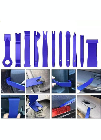 Набір автомобільних знімачів 19 в 1 інструменти для розбирання салону в чохлі, синій (R051378) Bluefield (322503435)