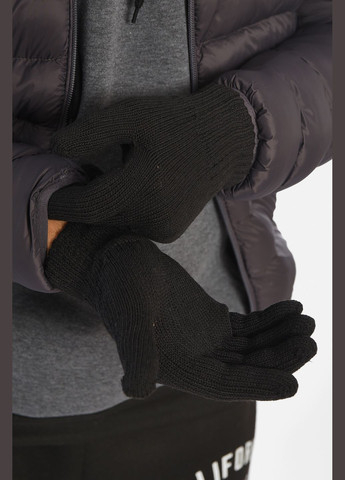 Рукавички чоловічі акрилові чорного кольору Let's Shop (311196415)