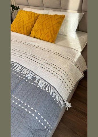 Покрывало муслиновое Евро 200х230 Серый (П4К-muslin25-009-02) No Brand (342097488)