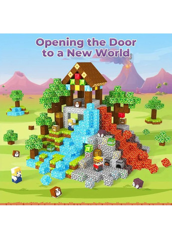 Магнітний конструктор Minecraft 140 шт по грі Майнкрафт Пошук скарбів Mk001028.2 No Brand (371597717)