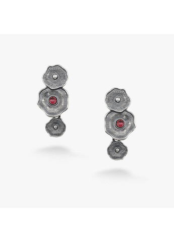 Серьги серебряные Мальвы Rose 925 Флора Skifska Etnika (364202875)