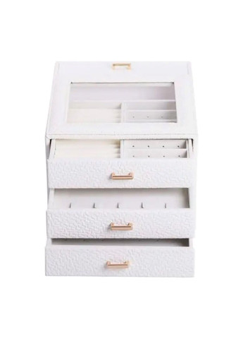 Скринька для прикрас з еко шкіри 3 яруси органайзер для ювелірних виробів HP-5-16W Yiwu (370800586)