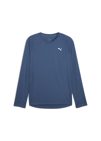Лонгслів VELOCITY Long Sleeve Running Top Men Puma однотонний синій спортивні поліестер