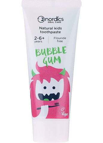 Детская зубная паста "Бабл гамм" со вкусом жевательной резинки Natural Kids Bubble Gum Toothpaste 50ml (873757-31338610) Nordics (368869090)