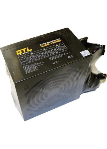 Блок живлення 500 Вт,, Black, 120 мм, 2xMolex / 4xSATA / 1x6-pin / 1x4+4-pin / 1x20+4-pin, захист SCP / OCP / OVP / UVP GTL (395338739)