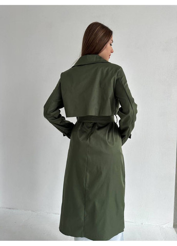 Стильний жіночий тренч із поясом Україна на гудзиках демісезон (361205353)