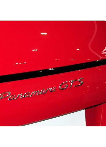 Эмблема надпись GTS для ХРОМ 105х25мм металл (на скотче) Porsche (369611435)