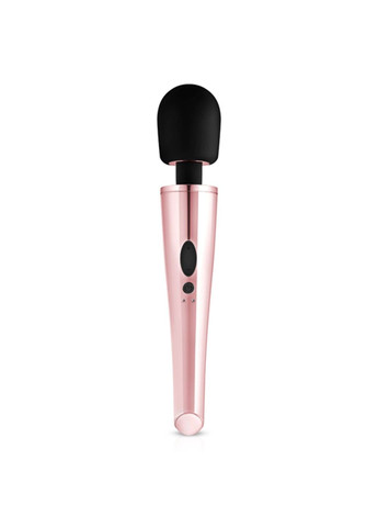 Вібратор-мікрофон, силіконовий, рожево-чорний, 30 см Rosy Gold (289061366)