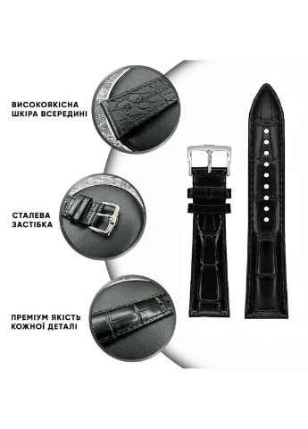 Ремешок Кожаный ремешок Premium 24х22 мм. Brown Awarder (376794506)