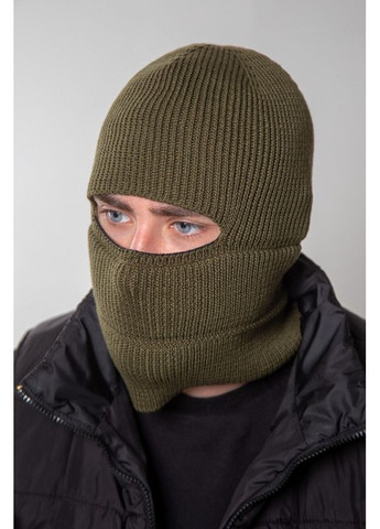 Мужская шапка-балаклава вязаная "Трой" с подворотом Braxton (366340616)