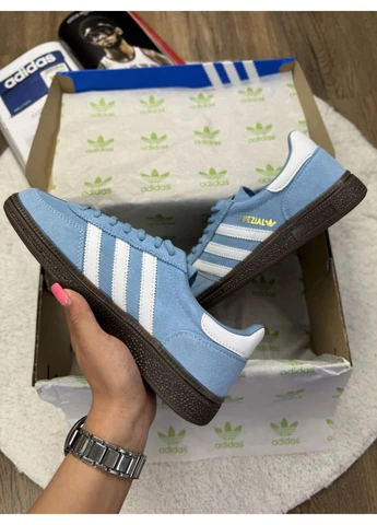 КРОССОВКИ ЖЕНСКИЕ ADIDAS SPEZIAL HANDBALL BLUE WHITE АДИДАС СПЕЦИАЛ БЕЛЫЕ No Brand белые демисезоны (391006751)