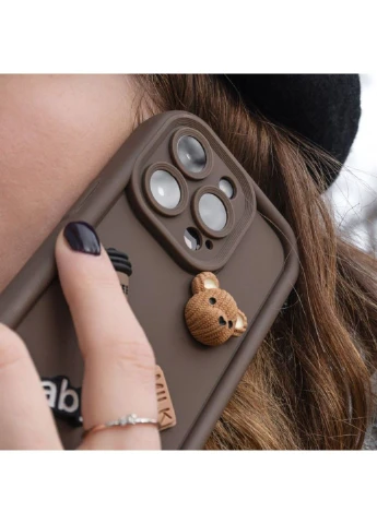 Чехол Pretty Things Case для iPhone 15 Pro Brown/Rabbit PRC (382770151)