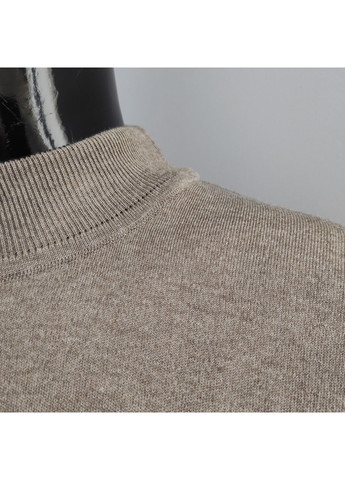 Бежевый демисезонный гольф мужской свитер стойка джемпер однотонный беж No Brand