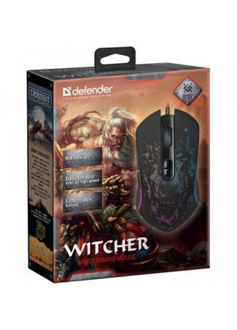 Миша Defender witcher gm-990 rgb black (268144704)