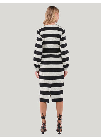 Комбінована сукня у чорно-білу смужку - ua42 / eu36 Iren Klairie