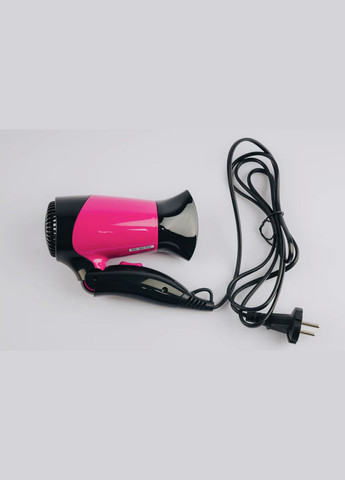 Мощный компактный дорожный фен для сушки волос GHD-508 1400Вт Розовый с черным Grunhelm (297330784)