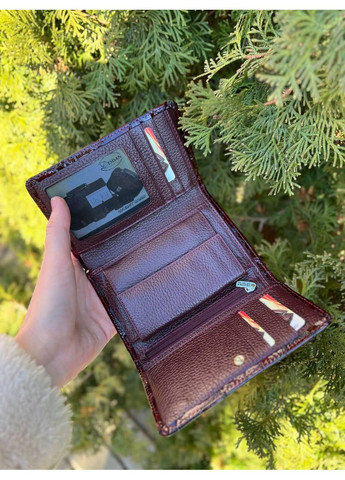 Гаманець жіночий лак марсала, натуральна шкіра (154-803) Desisan (372474888)