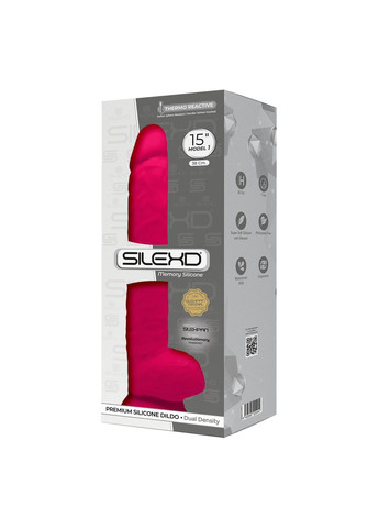 Фаллоимитатор Kingston Pink (MODEL 15in), двухслойный, силикон+Silexpan, диаметр 7 см Silexd (296627412)