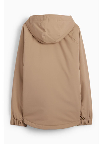 Бежевая демисезонная куртка с капюшоном C&A