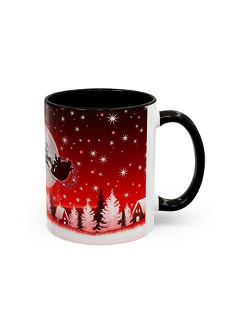 Чашка з принтом "Санта в санях" No Brand (368864882)