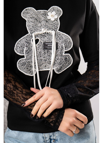 Лонгслів жіночий чорний 346853 Fashion (370590277)