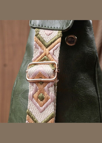 Трендовая женская слинг сумка через плечо из экокожи 22755 Зеленый Vintage (331907985)