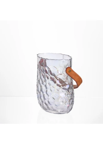 Ваза сумочка с ручкой 13×9.5×18 (см) декоративная стеклянная ваза для цветов 1.2 (л) HP-19-153-6 Yiwu (384033019)