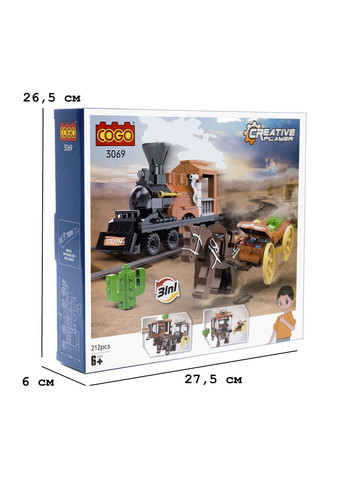 Конструктор Креативність Золотошукач, 212 елементів колір різнокольоровий ЦБ-00284186 Cogo (356937559)