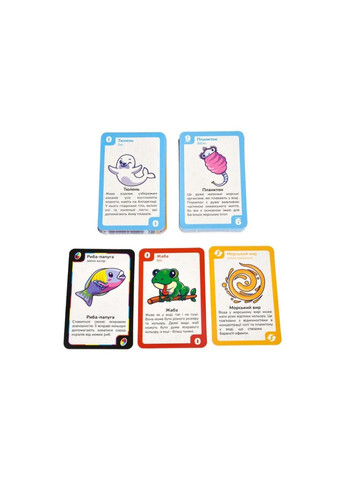 Карточная игра "УНА морские друзья" 30449 на украинском языке 108 карточек Strateg (342330033)