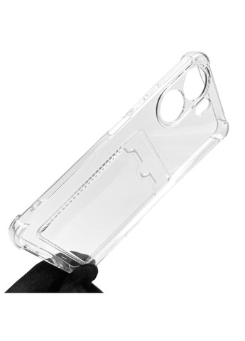 Чохол для Redmi 13C з бронь кутами з кишенею для карток k-pop на сяомі редмі 13с прозорий Xiaomi (366019345)