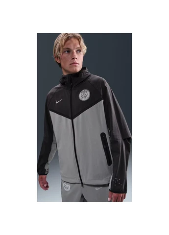 Серая демисезонная ветровка Nike PARIS SAINT-GERMAIN TECH WINDRUNNER