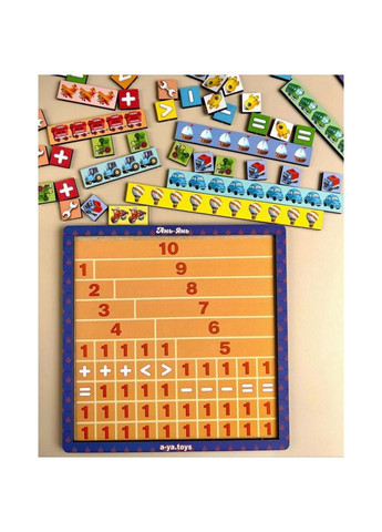 Деревянный пазл-сортер "Математические лестницы: Транспорт" Ubumblebees (ПСФ078) PSF078 No Brand (330600848)