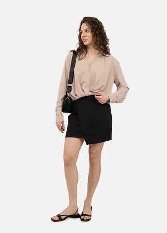 Бежева демісезонна жіноча блуза з довгим рукавом колір бежевий цб-00242167 Yuki