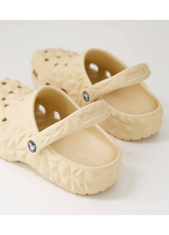 Бежевые сабо кроксы Crocs без каблука
