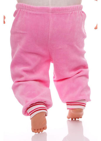 Рожевий зимній костюм з довгим рукавом для велюрової дівчинки з кітті рожевий 74 см (27649) BABYKROHA