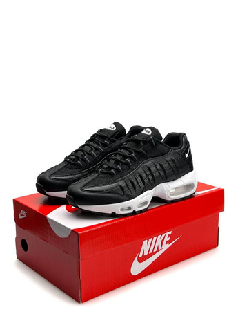 Черные всесезонные кроссовки nike No Brand Air Max 95 Black White
