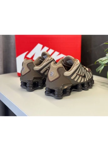 Зелені кросівки чоловічі nike shox tl khaki найк шокс тл зелені демісезон No Brand