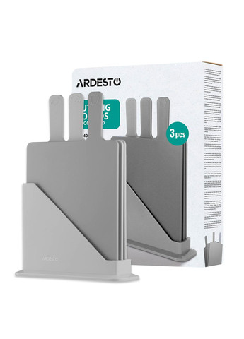 Набор кухонных досок на подставке Fresh, 3шт, 24.1х33х7.9см, пластик Ardesto (371632690)