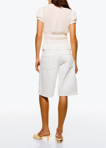 Бежевая блуза Bershka