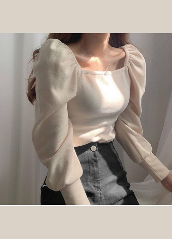 Бежевая блузка женская No Brand