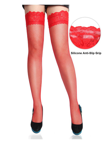 Панчохи в сіточку червоні Star Night (361670798)