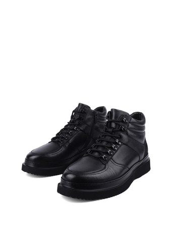 Черные осенние мужские ботинки mu007x-20-g70/d01/mu5/u58m черная кожа Miguel Miratez